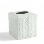 Rattan Tissue Holder - White